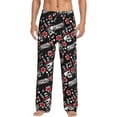 thumbnail image 1 of Balery Vintage Skull Casino Pantalones de pijama para hombre, pijama ultraligero, pantalón de descanso-3X-Large, 1 of 6