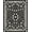 Black, Pattern 2, variant on ODIKA 4'x6' Machine Washable Non-Slip Area Rug, Elegant Floral Vine Heritage Jewel High Traffic Rug, Black, 515903