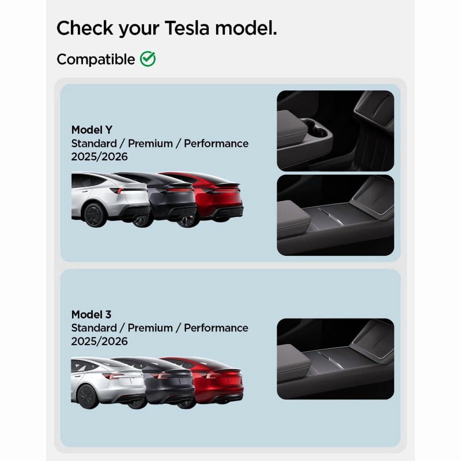 Rmrest Seat Covers for Tesla Model Y 2025 Juniper & Model 3 Highland 2024 - 2025, Black