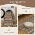 thumbnail image 7 of VUNATE 6'x9' Area Rugs for Living Room Washable Rugs Boho Moroccan Area Rug Soft Neutral Geometric Bohemian Carpet Distressed Indoor Rug for Bedroom Dining Room Office Foldable Nonslip Rug Dark Brown, 7 of 7