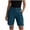 Navy#womens party shorts, variant on UVEASISHA Cargo Shorts for Women Elastic Waist Twill Shorts High Waisted Button Fly Shorts Stretchy Knee Length Hiking Shorts with Pockets Navy XXL
