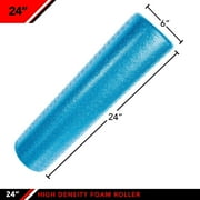 JFIT High Density Foam Roller, Solid Blue, 24-Inch