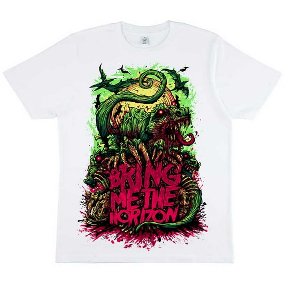 Men's Bring Me The Horizon Dinosaur T-shirt Small White