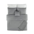 thumbnail image 2 of Mainstays 5-Piece Soothing Grey Waffle Comforter Set, King, 2 of 9