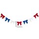 thumbnail image 3 of CaiYueKe Red White Blue Velvet Bow Garland, Patriotic Bow Bunting, 4th of July Party Decor, Festive Holiday Hanging, Independence Day Decoration, Home Mantel Wall Decor, Velvet Bow String Decor, 3 of 6