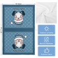 thumbnail image 5 of Christmas Gnomes 1 Pack Kitchen Towel, Water Absorbent Dish Towel, Winter Xmas Snowflakes Textured Blue Decorative Hand Towels - Quick Drying Cloth for Cooking Baking, 18x28 Inch, 5 of 8