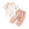 thumbnail image 3 of Ropa fina de verano para bebés, hecha de poliéster, para hombres y mujeres, para recién nacidos, con aire acondicionado, pijama de manga corta y cuello redondo., 3 of 6