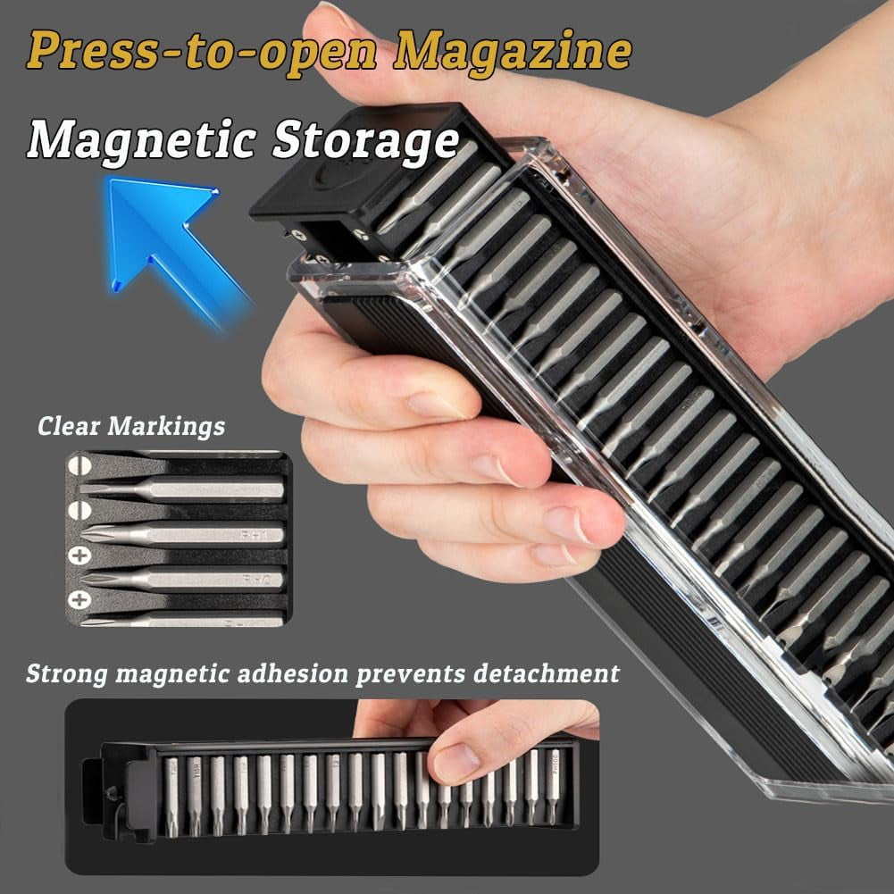 2026 Upgraded 44-in-1 Precision Screwdriver Set - For Effortless, High-Precision Repairs, Mini Manual/electric Screwdriver, for Electronics Phone Camera Laptop