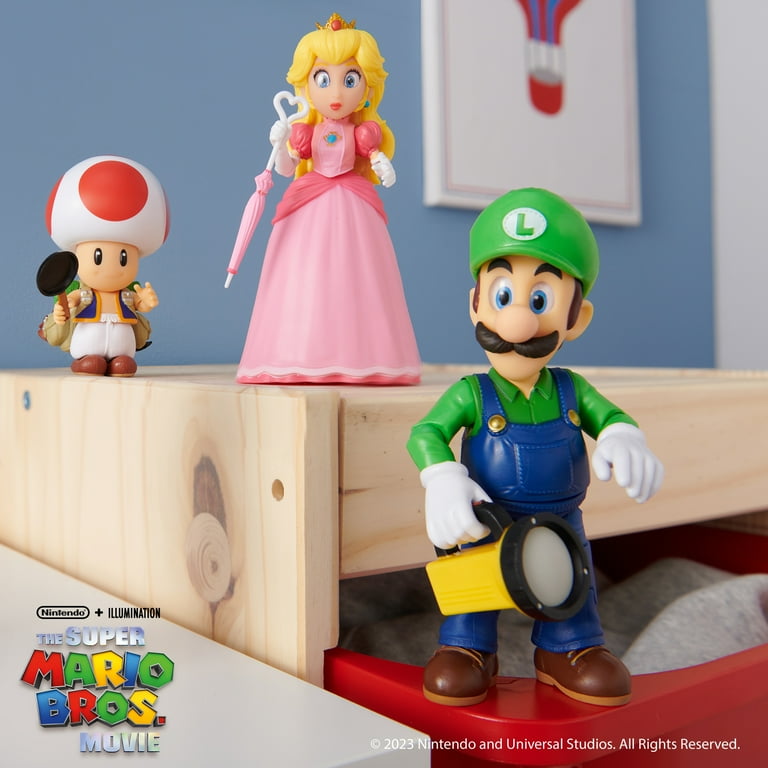 The Super Mario Bros Movie 5 Luigi Articulated Figure NEW 2023