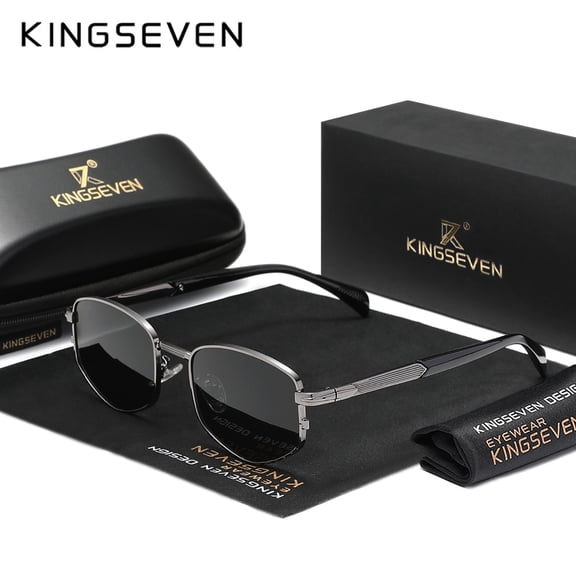 KINGSEVEN Vintage Alloy Frame Sunglasses For Men Women UV400 Driving Eyewear