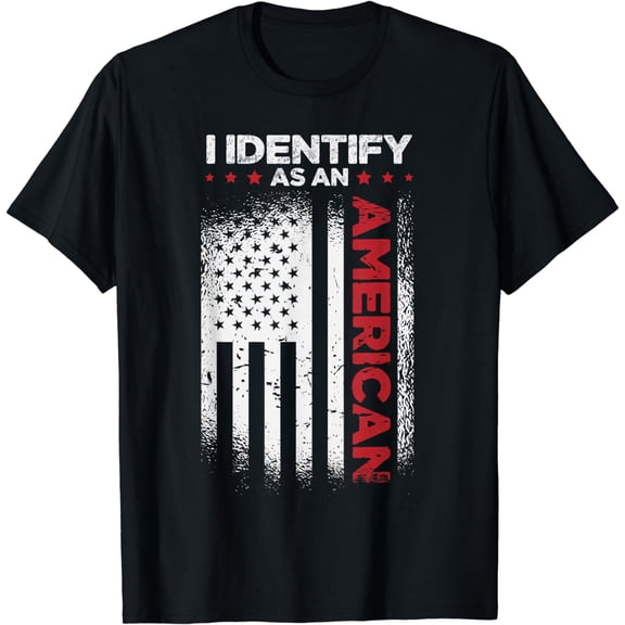 I Identify As An American | American Flag T-Shirt