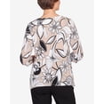thumbnail image 5 of Alfred Dunner Womens Floral Linework Sharkbite Hem Top, 5 of 6