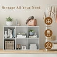 thumbnail image 6 of Anhdah 6 Cube Storage Organizer, Cube Bookcase Closed Back Panel Bedroom, Living Room, Home Office, Closet Bookshelves White, 6 of 8