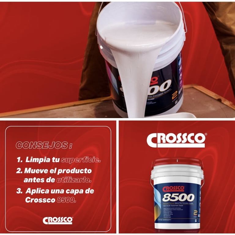 Crossco 8500, 2 in 1 Roof Sealer 100% Acrylic Elastomeric Adhesive
