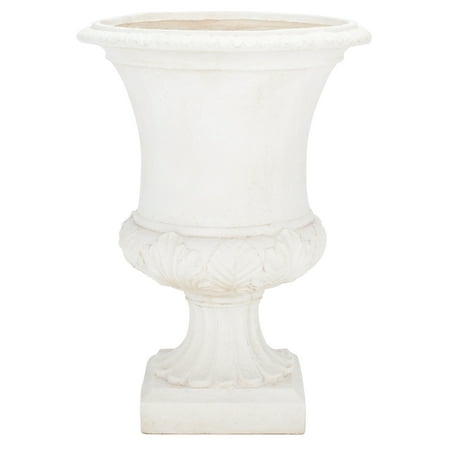 Condition photo showing New/Like New for safavieh paven 21  x 21  x 29  urn off white resin solid plant pot