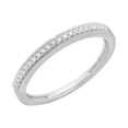 thumbnail image 1 of Dazzlingrock Collection 0.10 Carat (ctw) 14K Round White Diamond Wedding Stackable Band Ring 1/10 CT, White Gold, Size 9, 1 of 1