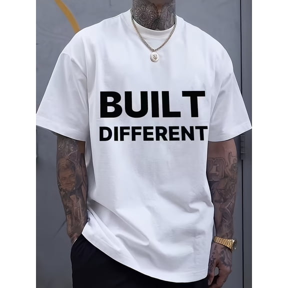 Men'S Loose T-Shirt | Unique Casual Wear, Soft and Breathable, Casual Sports Shirt, All Sizes Available, Urban Fashion, Crew Neck, Geometric-pattern, Short Sleeve, Slight Stretch Fabric