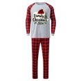 thumbnail image 2 of Odeerbi Christmas Pajamas for Family Holiday Long Sleeve Family Christmas Pajamas Matching Sets Dad Casual Printed Top with Bottom Outfits Home Wear Sleepwear Family Matching PJs Set Red, 2 of 5