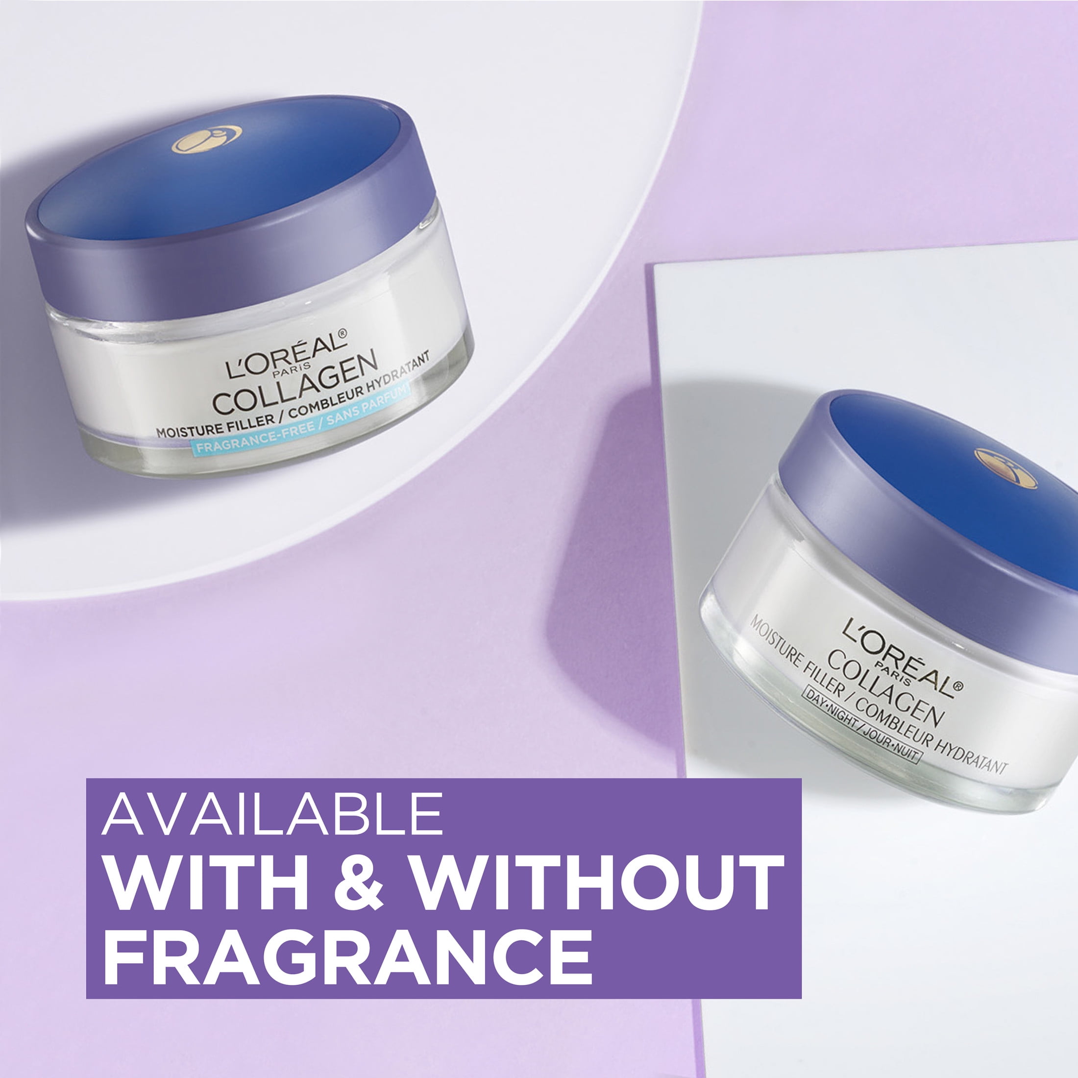 (2 pack) L'Oreal Paris Collagen Moisture Filler Facial Day Cream Fragrance Free, 1.7 oz