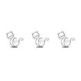 thumbnail image 2 of Matsuzay Soporte de jarrón elegante negro con artesanía de hierro - Base estable Adornos decorativos fáciles de limpiar Gato sentado negro Type1 NO1, 2 of 6