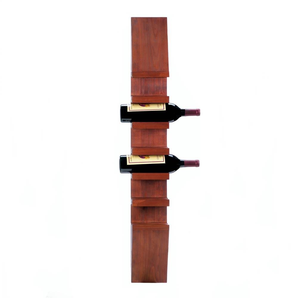 Wine Rack Wall, Wallmount Display Bottle Holder Wooden Rustic Wall