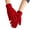 Red, variant on Knit Gloves Women Autumn And Simple Fashion Double Thick Knitted Warm Winter Gloves