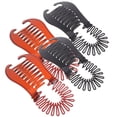 thumbnail image 4 of 4 pinzas de plástico tipo plátano para el pelo, coleteros, peinetas, accesorios para el cabello para mujeres y niñas (negro, café), 4 of 8