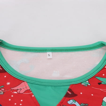 

XIAOFFENN Parent-Child Warm Christmas Suit Printed Home Clothes Pajamas Long-Sleeved Trousers Two-Piece Dad