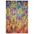 thumbnail image 2 of Safavieh Fiesta Jewell Southwestern Shag Area Rug, Turquoise/Multi, 6'7" x 9'2", 2 of 11