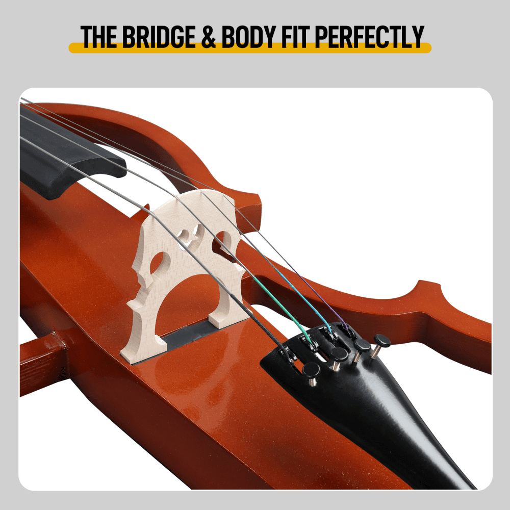 Tcbosik 4/4 Full Size Electric Cello, Includes Bag, Bow, Rosin, Earphone & Connecting Line for Beginners, Adults, Natural