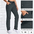 thumbnail image 4 of liyiyiyia Hiking Cargo Pants for Women Outdoor UPF 50+ Breathable Casual Trousers Quick Drying Travel Pant Gray, 4 of 10