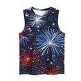 thumbnail image 4 of Aloohaidyvio American Flag Patriotic Tank Tops for Women 4th of July Shirt USA Flag Stars Stripes Graphic Tank Tops Summer Tee, 4 of 5