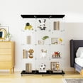 thumbnail image 6 of mteryoing Glass Display Cabinet 4-Shelf Curio Cabinets Floor Standing Bookshelf Glass Display Case Corner Cabinet For Office Living Room, 6 of 6