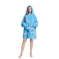 thumbnail image 3 of Oversized Hoodie Blanket Wearable Blanket Sweatshirt Plush Warm Cozy Fleece Top for Women Men Kids, 3 of 6