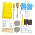 thumbnail image 2 of Kit 21 brochas y rodillos para pintar, bandeja pintura, esponja redonda, aplicadores protectora para pintar paredes, techos hormigón, 2 of 7