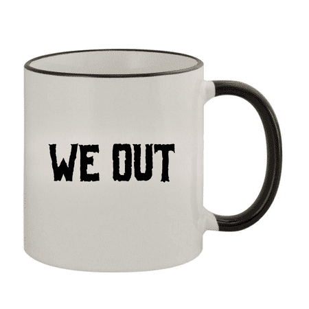 

We Out - 11oz Colored Handle and Rim Coffee Mug Black