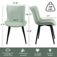 thumbnail image 2 of YOUNIKE Upholstered Dining Chairs with Metal Legs Set of 2 Modern Kitchen Dinner Side Chair, Light Green, 2 of 9