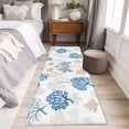 thumbnail image 5 of Coastal Coral Area&nbsp;Rug 2x6ft Hand Painted Style Ocean Plant Marine Life Non-Slip&nbsp;Washable Square&nbsp;Rugs Soft Felt Indoor Floor Mat for Bedroom Kitchen Living Room Bathroom, 5 of 9