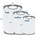 thumbnail image 3 of S&T INC. Cutting Board Set, Rubberized Edges, 3 Different Sizes, BPA-Free, White & Grey, 3 of 7
