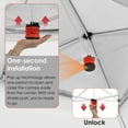 thumbnail image 6 of Pirecart 11' x 11' Outdoor Gazebo Instant Pop Up Canopy Tent with Netting Sidewalls & Wheeled Bag for Patio Backyard  Garden, Red & Gray, 6 of 8