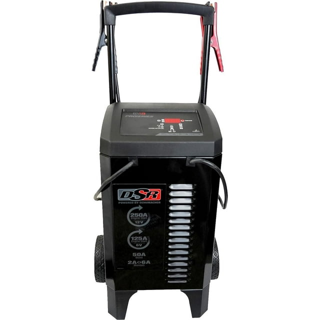 Schumacher Electric DSR Pro Series 6V / 12V Cargador de batería con Ruedas y Motor de Arranque – Car
