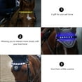 thumbnail image 4 of EONQY Horse Headband LED Horse Breastplate Collar LED Strip Visibility Tack Horse Head Strap Bandage Strap for Night Horse Riding Equestrian Competition Event, 4 of 7