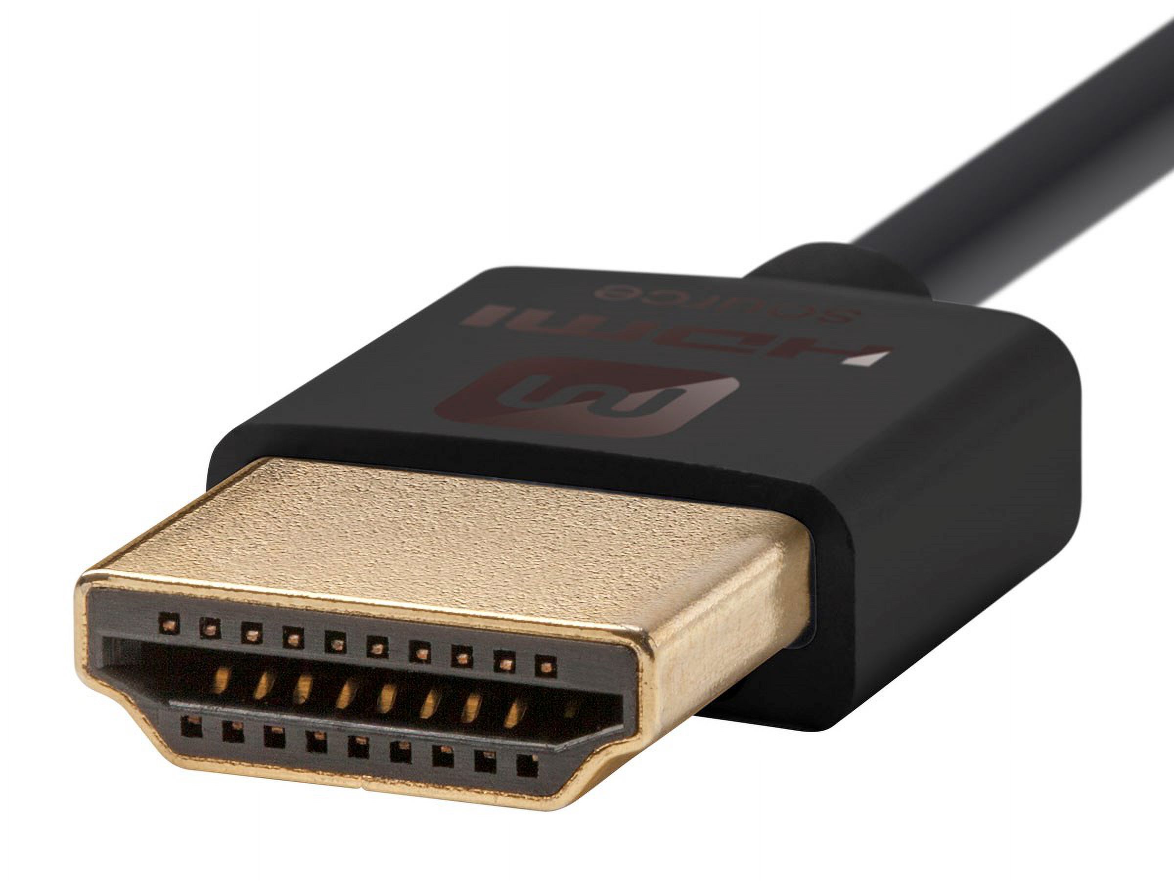 Monoprice HDMI Cable - 6 Feet - Black | High Speed, Active Chipset, 4K@60Hz, HDR, 18Gbps, 36AWG, YUV 4:4:4 , Compatible with UHD TV and More - Ultra Slim Series