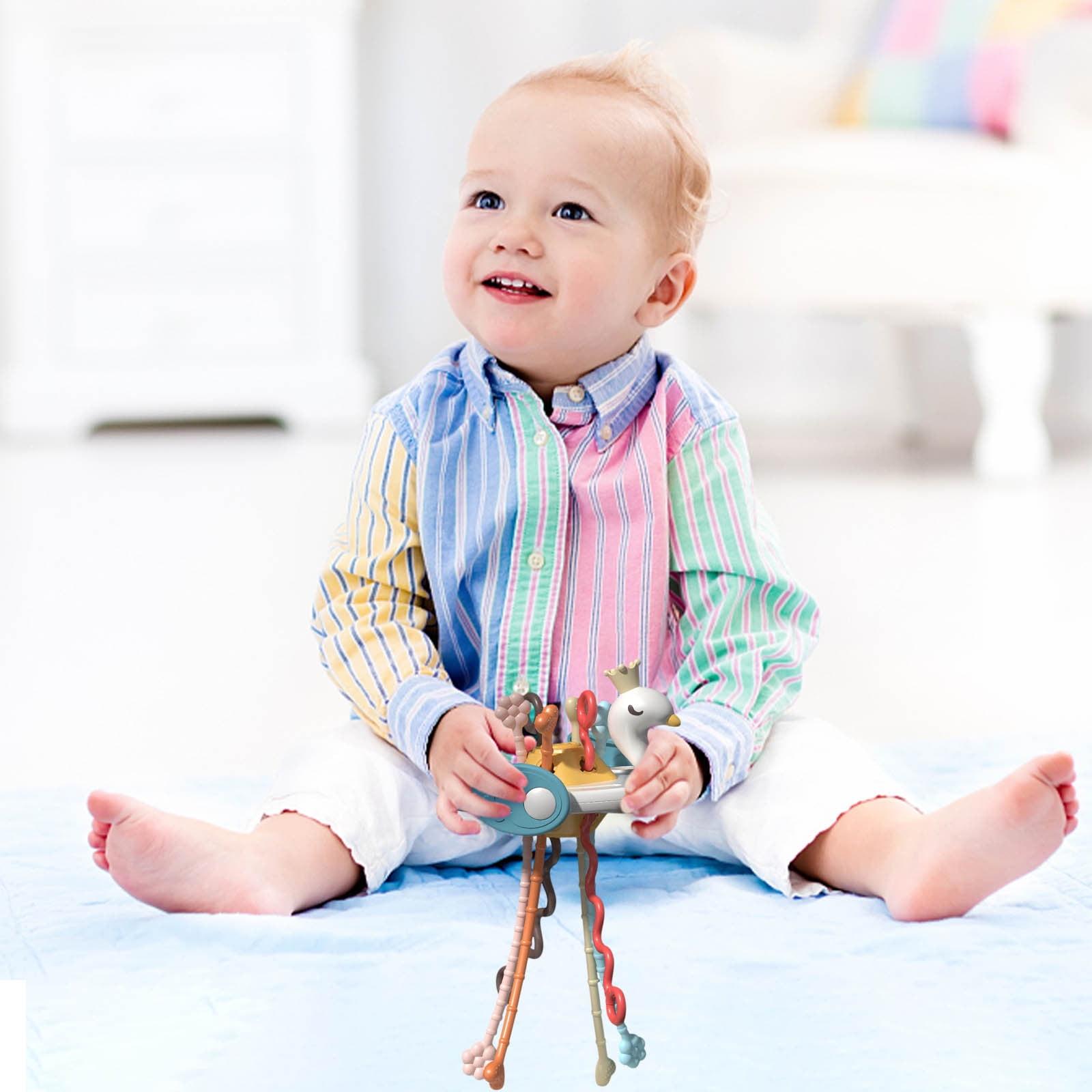 Acheter Jouets En Silicone Montessori, Jouet à Ficelle De Traction Ovni, éducation Précoce Pour Bébés En Bas âge