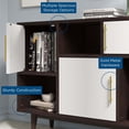 thumbnail image 6 of Modway Daxton Wood & Metal Display Stand in Cappuccino and White, 6 of 7