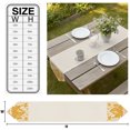 thumbnail image 3 of Thanksgiving Fall Table Runner Linen Burlap Table Runner 72 Inches Long Autumn Maple Leaves Falling Leaf Cones Dresser Scarves for Kitchen Island Coffee Dining Room Party Holiday Decoration 14"x72", 3 of 8