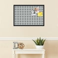 thumbnail image 3 of PinPix 30x20 Custom Cork Bulletin Board  Poster Board Has a Fabric Style Canvas Finish, Framed in Grey and White Graphic Lava Pattern, by ArtToFrames (PinPix-231), 3 of 5