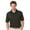 Black, variant on Monterey Club Men's Tonal Pinstripe Texture Solid Golf Polo Shirt #1096