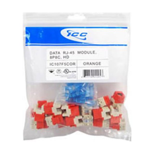 Icc ICC-IC107F5C-OR Connecteur Cat 5E- Hd- 25 Pk Mod - Orange