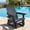 Black -1 Pack, variant on DEAUL HDPE Adirondack Outdoor Glider Chair, 3-Position Adjustable Backrest All-Weather Heavy Duty Glider Chair for Pool, Teak (1 PC)
